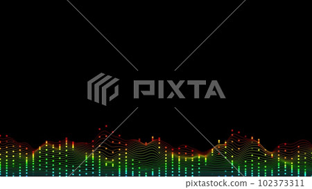 Data chart 3D. Big Data Information flow mesh design. Financial technological concept. Hi-tech information flow, blockchain, bigdata visualization. Business Backdrop. 3D render. 102373311