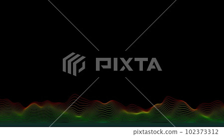 Fantastic particle wave object. Science concept. Abstract bg for logo, title, presentation. 3D render. Fantastic particle wave object. Science concept. Abstract bg for logo, title, presentation. 3D render. 102373312