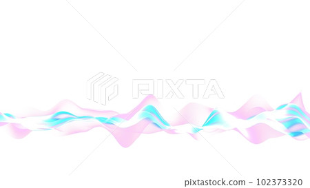 Energy waves. Audio waves. Abstract motion background. Wave Abstraction. Fantastic particle wave object. Abstract festive backdrop for advertise. 3D render. Energy waves. Audio waves. Abstract motion background. Wave Abstraction. Fantastic particle wave object. Abstract festive backdrop for advertise. 3D render. 102373320