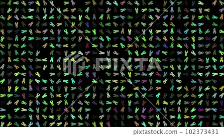 Colored flashing rotating spanners on black bg. Abstract festive background for advertising, congratulations, text. Colorful creative flat dynamic shapes animation. Business bg. 3D render Colored flashing rotating spanners on black bg. Abstract festive background for advertising, congratulations, text. Colorful creative flat dynamic shapes animation. Business bg. 3D render 102373431