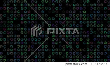 Colored rotating loading circles on black bg. Abstract festive background for advertising, congratulations, text. Colorful creative flat dynamic shapes animation. Business bg. 3D render Colored rotating loading circles on black bg. Abstract festive background for advertising, congratulations, text. Colorful creative flat dynamic shapes animation. Business bg. 3D render 102373434