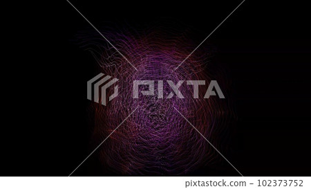 Multi-colored threads smoothly wriggle in the shape of a ball. Cosmic Tangle on black background. Bg for advertising, educational video of particle movement, cosmic phenomenon. 3D animation Multi-colored threads smoothly wriggle in the shape of a ball. Cosmic Tangle on black background. Bg for advertising, educational video of particle movement, cosmic phenomenon. 3D animation 102373752