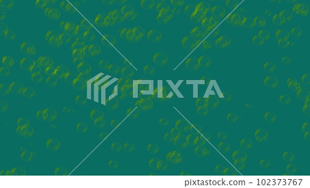 3D yellow bubbles constantly rise up on green background 60fps. Abstract festive background for advertising, congratulations, text, Mother day, Valentine, Christmas, Birthday. 3D animation 102373767