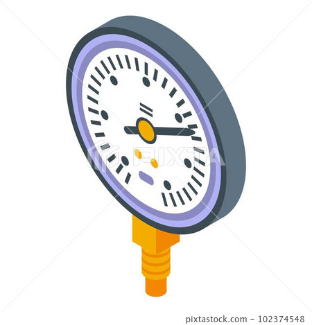 Manometer temperature icon. Isometric of manometer temperature vector icon for web design isolated on white background 102374548