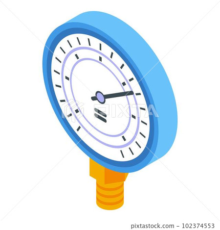 Manometer gauge icon. Isometric of manometer gauge vector icon for web design isolated on white background Manometer gauge icon. Isometric of manometer gauge vector icon for web design isolated on white background 102374553