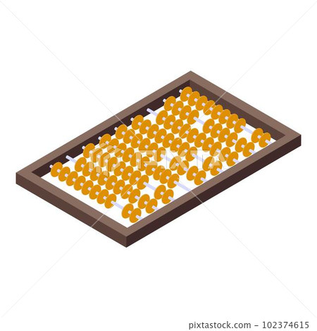 Traditional abacus icon. Isometric of traditional abacus vector icon for web design isolated on white background 102374615