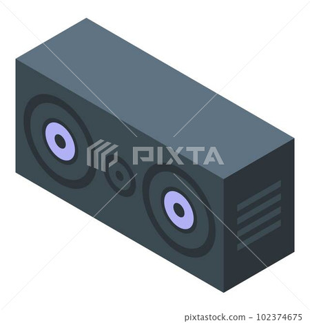 Streamer sound speaker icon. Isometric of streamer sound speaker vector icon for web design isolated on white background 102374675