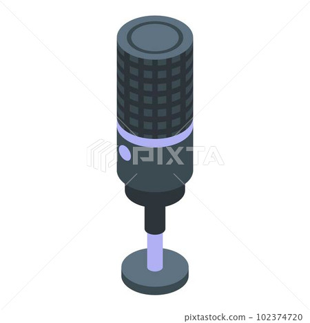 Studio microphone playlist icon. Isometric of studio microphone playlist vector icon for web design isolated on white background 102374720