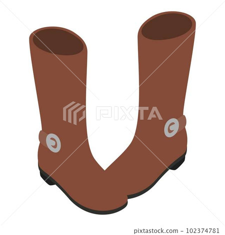 Demi boots icon. Isometric illustration of demi boots vector icon for web Demi boots icon. Isometric illustration of demi boots vector icon for web 102374781