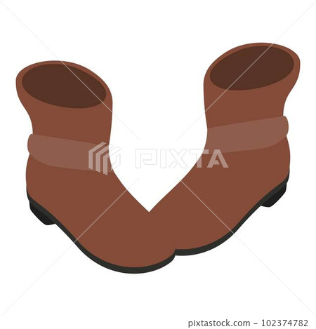 Ankle boots icon. Isometric illustration of ankle boots vector icon for web Ankle boots icon. Isometric illustration of ankle boots vector icon for web 102374782
