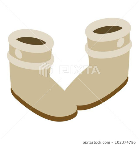 Ugg boots icon. Isometric illustration of ugg boots vector icon for web Ugg boots icon. Isometric illustration of ugg boots vector icon for web 102374786