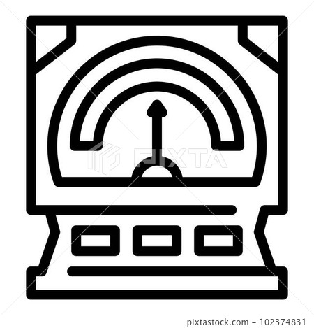 Linear voltage regulator icon. Outline linear voltage regulator vector icon for web design isolated on white background 102374831