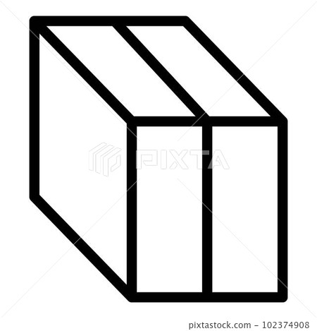 Import box icon. Outline import box vector icon for web design isolated on white background 102374908