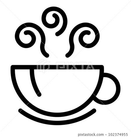 Espresso mug icon. Outline espresso mug vector icon for web design isolated on white background 102374955