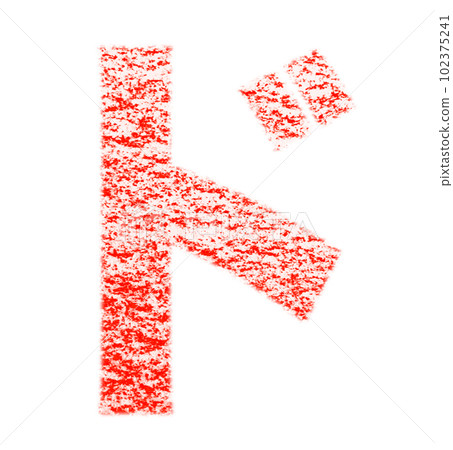 Katakana "do" drawn with crayons red background white path with other colors / list Katakana "do" drawn with crayons red background white path with other colors / list 102375241