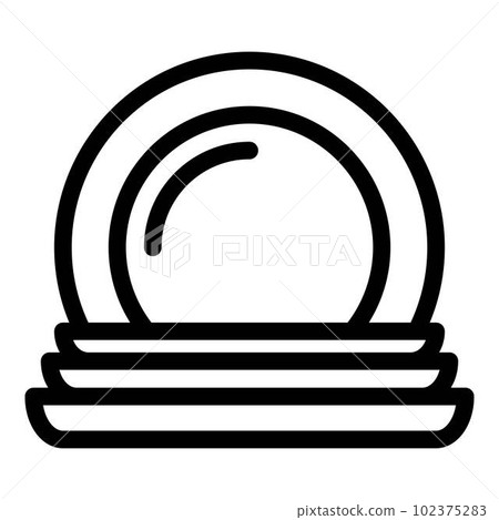 Cutlery plate icon. Outline cutlery plate vector icon for web design isolated on white background Cutlery plate icon. Outline cutlery plate vector icon for web design isolated on white background 102375283