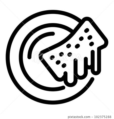 Sponge clean plate icon. Outline sponge clean plate vector icon for web design isolated on white background Sponge clean plate icon. Outline sponge clean plate vector icon for web design isolated on white background 102375288