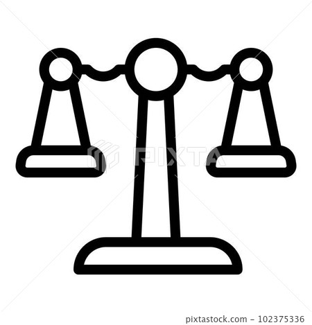 Check scales comparison icon. Outline check scales comparison vector icon for web design isolated on white background 102375336