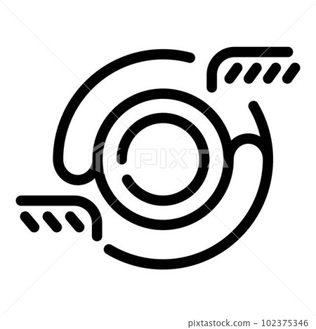 Pie chart comparison icon. Outline pie chart comparison vector icon for web design isolated on white background 102375346