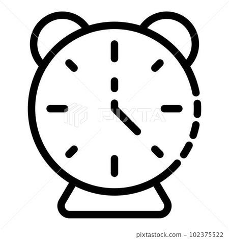 Classic alarm clock icon. Outline classic alarm clock vector icon for web design isolated on white background Classic alarm clock icon. Outline classic alarm clock vector icon for web design isolated on white background 102375522