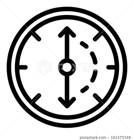 Wall clock icon. Outline wall clock vector icon for web design isolated on white background Wall clock icon. Outline wall clock vector icon for web design isolated on white background 102375588