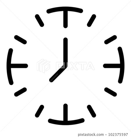 Minute clock stopwatch icon. Outline minute clock stopwatch vector icon for web design isolated on white background Minute clock stopwatch icon. Outline minute clock stopwatch vector icon for web design isolated on white background 102375597
