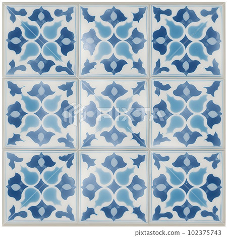 Ceramic tile pattern. Wall or floor texture. Absrtract decorative porcelain tile. 102375743