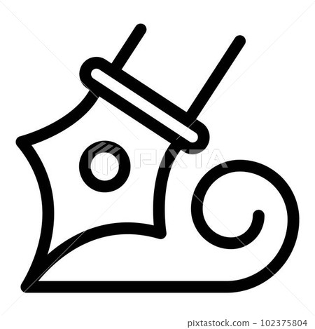Nib icon. Outline nib vector icon for web design isolated on white background 102375804