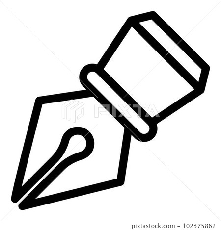 Dip pen icon. Outline dip pen vector icon for web design isolated on white background Dip pen icon. Outline dip pen vector icon for web design isolated on white background 102375862