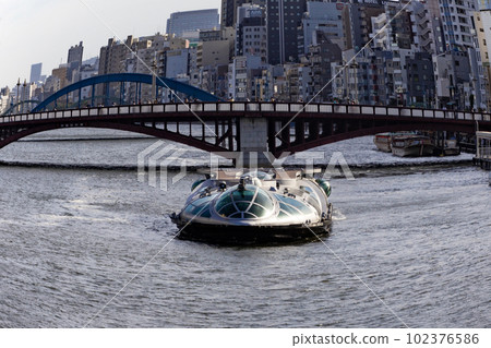 Go ahead! Excursion boat on the Sumida River Go ahead! Excursion boat on the Sumida River 102376586