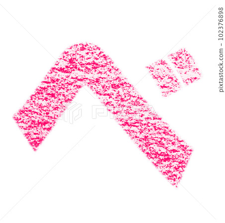 Katakana "be" drawn with crayon red background white path with other colors / list Katakana "be" drawn with crayon red background white path with other colors / list 102376898