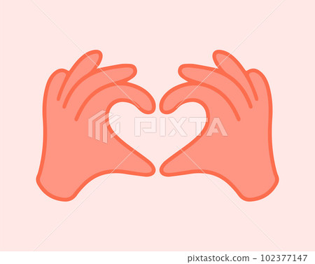 Hands making or formatting a heart symbol icon. I love you heart sign. Hands making or formatting a heart symbol icon. I love you heart sign. 102377147