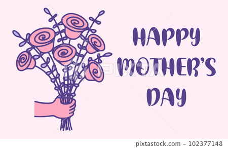 A hand holding a bouquet of ranunculus and roses flowers. A hand holding a bouquet of ranunculus and roses flowers. 102377148