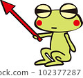 frog with arrow 102377287