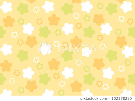 Background three-color floral pattern orange - Stock Illustration ...