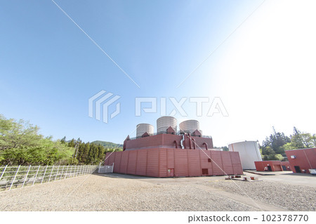 Tohoku Electric Power Yanaizu Nishiyama Geothermal Power Station Cooling Tower [Yanaizu Town, Fukushima Prefecture] 102378770
