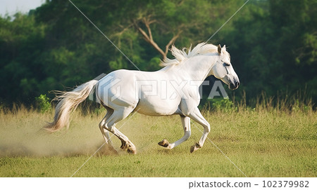 Wild white horse Wild white horse 102379982