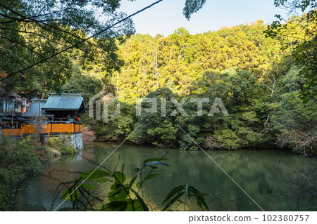 Ajigaike Pond at Fushimi Inari Shrine in Fukakusa, Fushimi Ward, Kyoto Prefecture, Japan 102380757