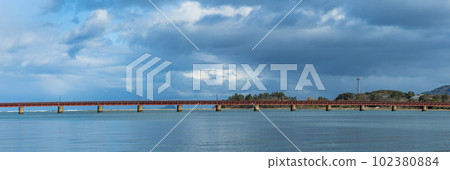 日本京都府宮津市京都丹後鐵道由良川橋 102380884