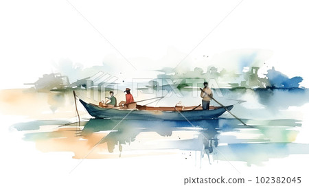ship image watercolor ship image watercolor 102382045