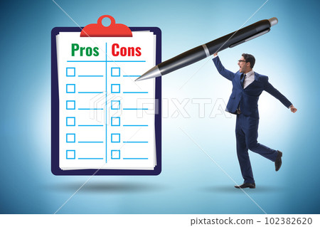 Concept of choosing pros and cons 102382620