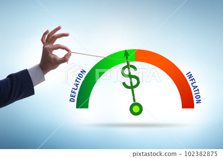 Inflation and deflation business concept 102382875