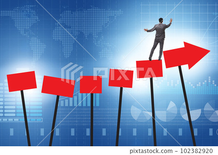 Concept of growth with businessman Concept of growth with businessman 102382920