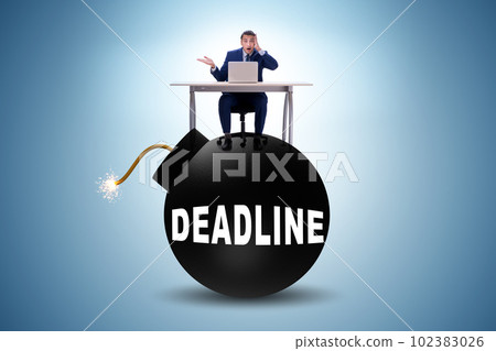 Deadline concept with bomb ready to explode Deadline concept with bomb ready to explode 102383026