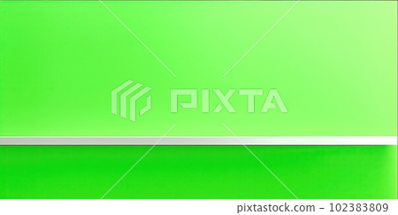 Empty green table for product with green wall background. Empty green table for product with green wall background. 102383809
