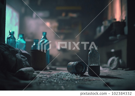 Stop drugs, alcohol, cigarettes. No bad habits. against drug abuse and illicit trafficking design. Stop drug addiction. Trust and ethics. High quality 3d illustration.  102384332
