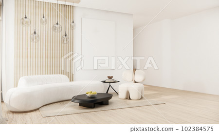 sofa armchair minimalist design muji style.3D rendering sofa armchair minimalist design muji style.3D rendering 102384575