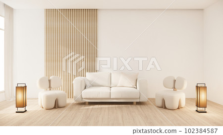 sofa armchair minimalist design muji style.3D rendering 102384587