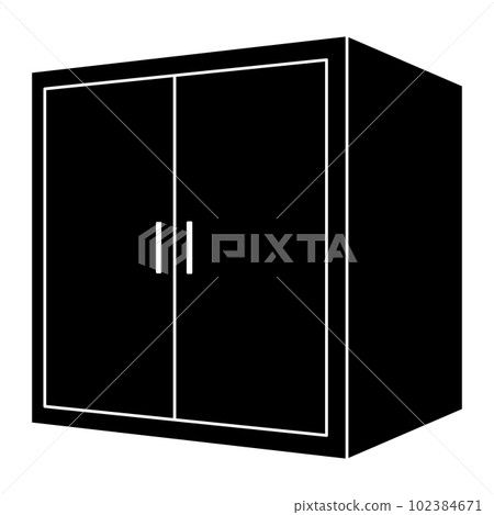 cabinet silhouette cabinet silhouette 102384671