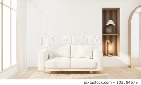 Architecture and interior concept Empty room and wood panels wall background 3D illustration rendering Architecture and interior concept Empty room and wood panels wall background 3D illustration rendering 102384679